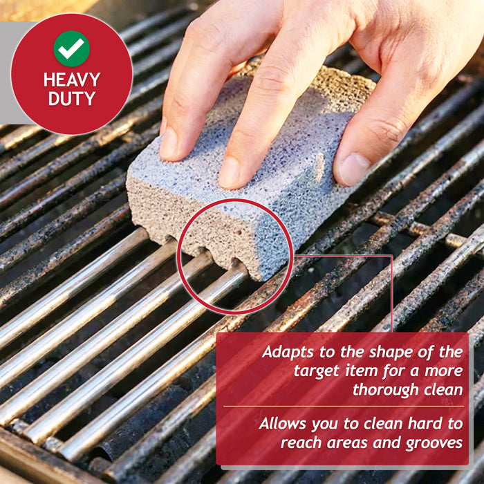 BBQ Grill Cleaning Brick Oven Cookware Barbecue Rack Cleaner Pumice Stone Scrubbing Blocks (Pack of 3)