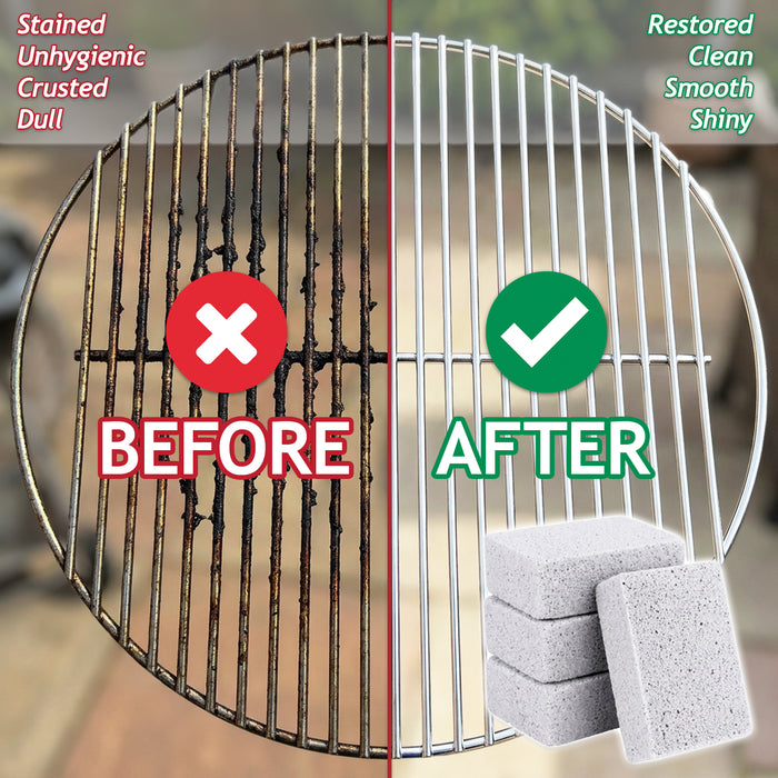 BBQ Grill Cleaning Brick Oven Cookware Barbecue Rack Cleaner Pumice Stone Scrubbing Blocks (Pack of 3)