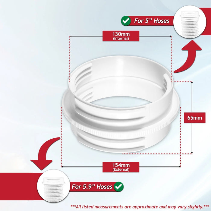 Vent Hose for Bush Air Con 6m 5" 5.9" Duct Pipe Extension Threaded Connector