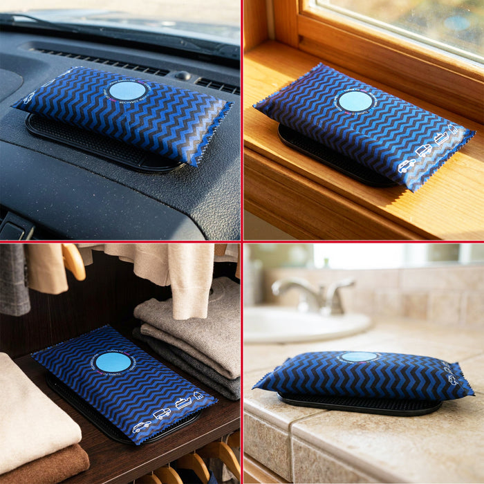 Reusable Dehumidifier Car Home Moisture Absorber Silica Gel Desiccant Bags with Non-Slip Mats (350g + 1KG)