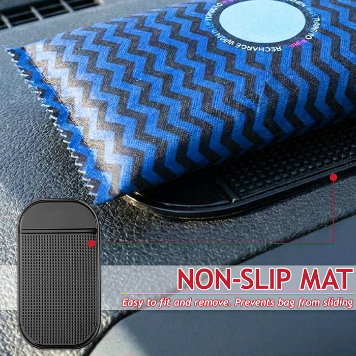 Reusable Dehumidifier Car Home Moisture Absorber Silica Gel Desiccant Bags with Non-Slip Mats (1KG, Pack of 2)