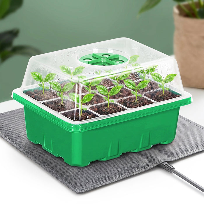 Seed Starting Propagator Tray Garden Plant Seedling Germination Starter Grow Kit (Pack of 10, 120 Cells)