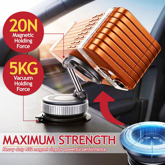 Magnetic Car Phone Holder for Apple iPhone 12 13 14 15 16 17 fits MagSafe Case Adjustable 360° Rotation Dashboard Windscreen Mount