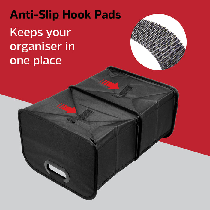 Car Boot Organiser with Mesh Pocket Washable Collapsible Non-slip Storage x 2