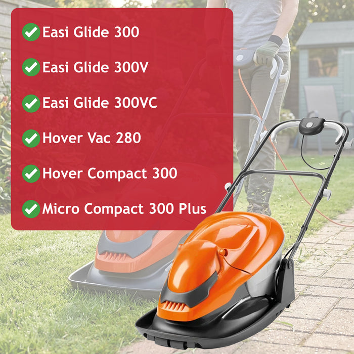 Blade for Flymo Lawnmower 30cm FLY004 Easi Glide 300 Hover Micro Compact Hover Vac 280 + Sharpener