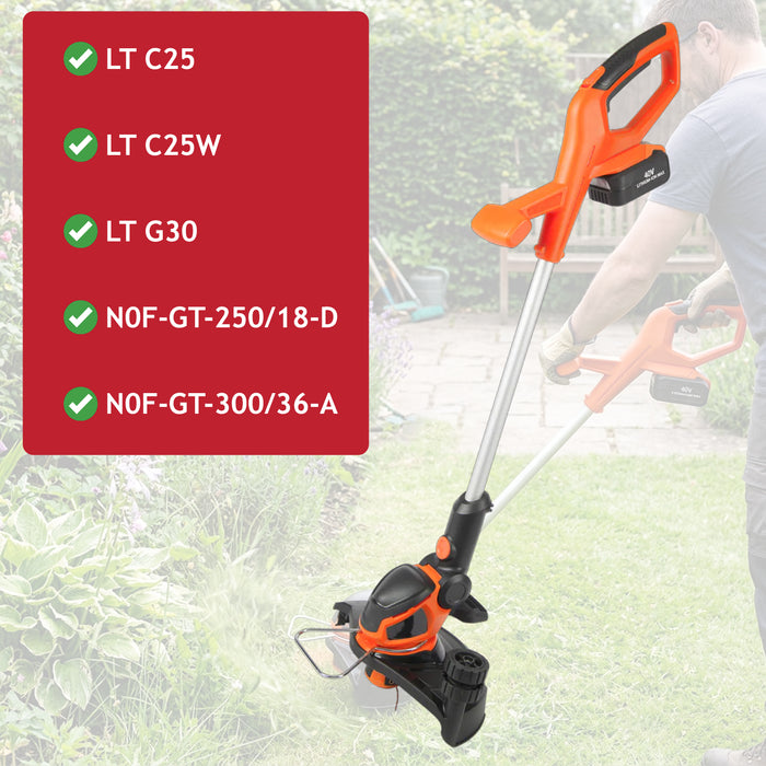4m Spool & Line for Yard Force Yard Force LT C25 LT G30 N0F-GT-250/18-D Strimmer x 2