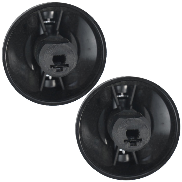 Control Knobs For Belling Cooker Fits Stoves Oven Hob 083576300 (Pack of 2, Black/Chrome)