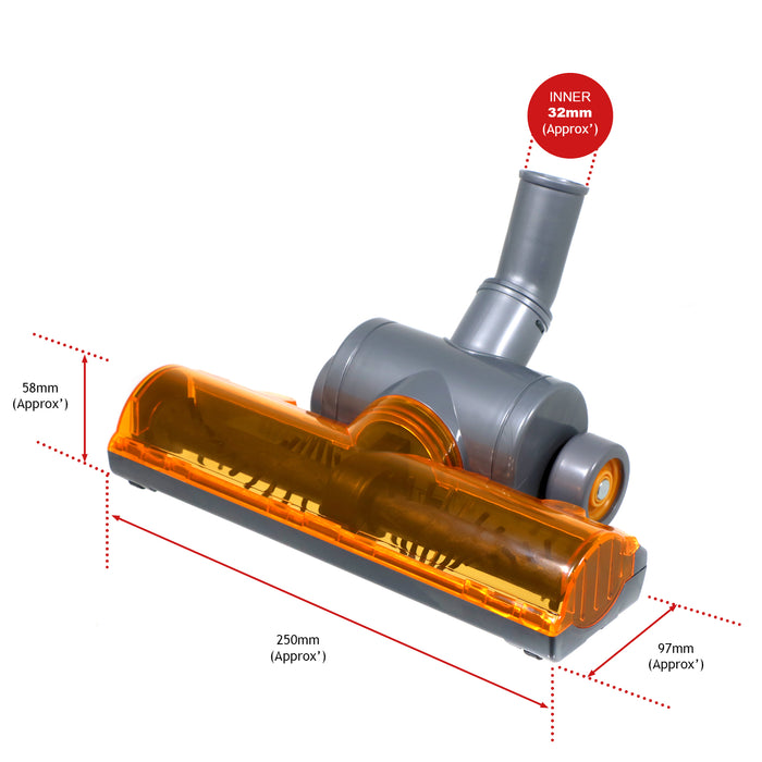 Turbine Head compatible with DYSON DC05 DC07 Vacuum Carpet Floor Tool Wheeled Turbo Brush 32mm