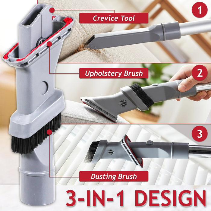 3 in 1 Brush Crevice Upholstery Dusting Tool for Vax Mach Air UCA1GEV1 UCA2GEV1 U91-MA-P Vacuum Cleaner (32mm)