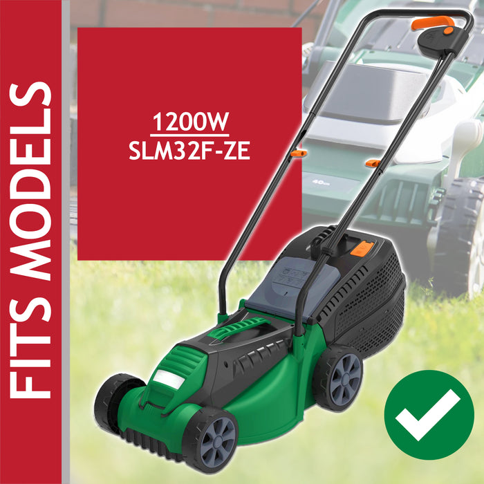 Metal Blade for Hyper Tough SLM32F-ZE Lawnmower 32cm Powder Coated Steel Grass Cutter (Pack of 2)
