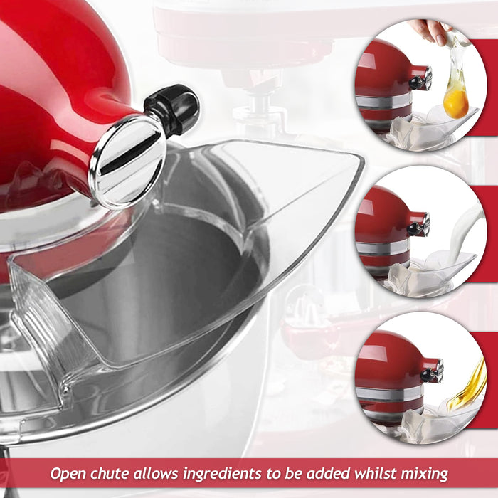 Splash Guard for KitchenAid 5KSM 7580 7591 7990 6.9L Stand Food Mixer Bowl Splatter Pouring Shield Cover