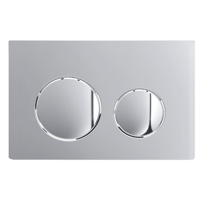 Luxury Flush Plate Kit for Concealed Toilet Cistern Wall Hung Frame (Chrome Silver, 245mm x 165mm)