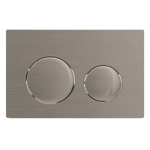 Luxury Flush Plate Kit for Concealed Toilet Cistern Wall Hung Frame (Brushed Nickel, 245mm x 165mm)