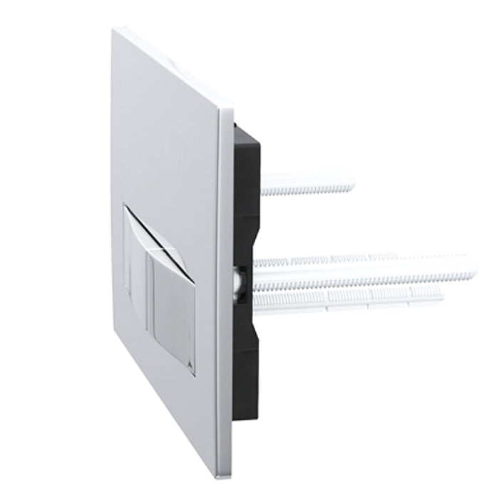 Luxury Concealed Toilet Cistern Flush Plate Kit for Skylo Wall Hung Frame (Chrome Silver, 245mm x 165mm)