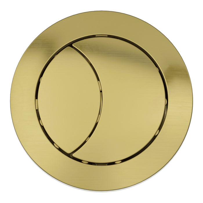 Universal Toilet Cistern Dual Flush Push Button Kit for 20mm 40mm 50mm 60mm Lid Hole (Brushed Brass)