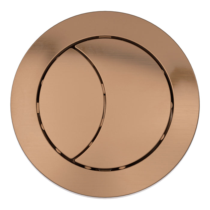 Universal Toilet Cistern Dual Flush Push Button Kit for 20mm 40mm 50mm 60mm Lid Hole (Brushed Copper)