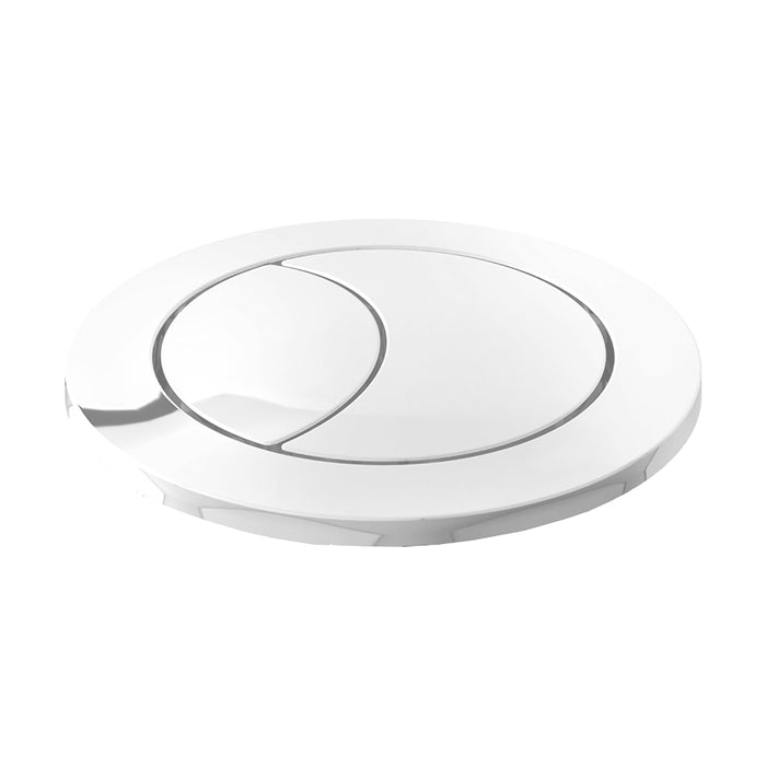 Universal Toilet Cistern Dual Flush Push Button Kit for 20mm 40mm 50mm 60mm Lid Hole (Gloss White)