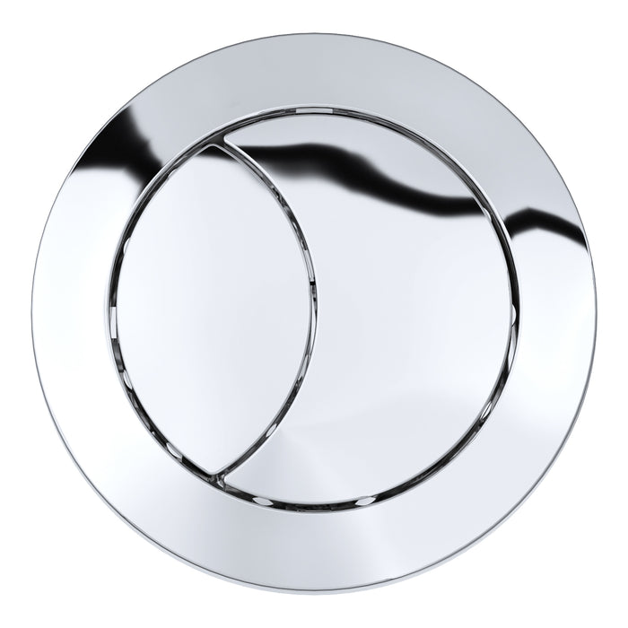 Universal Toilet Cistern Dual Flush Push Button Kit for 20mm 40mm 50mm 60mm Lid Hole (Chrome Silver)