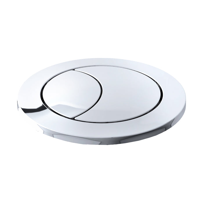 Universal Toilet Cistern Dual Flush Push Button Kit for 20mm 40mm 50mm 60mm Lid Hole (Chrome Silver)