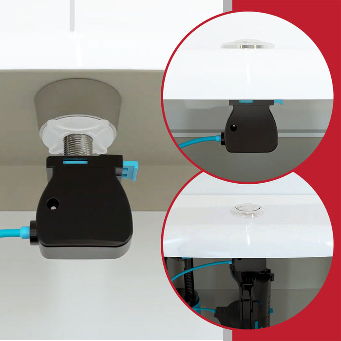 Universal Toilet Cistern Dual Flush Push Button Kit for 20mm 40mm 50mm 60mm Lid Hole (Chrome Silver)