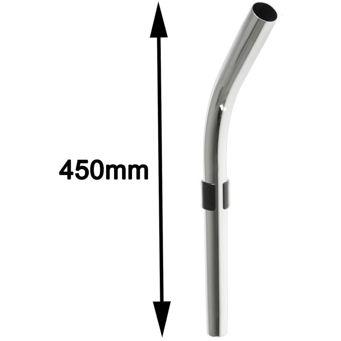 Bent End Handle Wand Pipe Rod For Bush Vacuum Cleaners 32mm Silver / Chrome