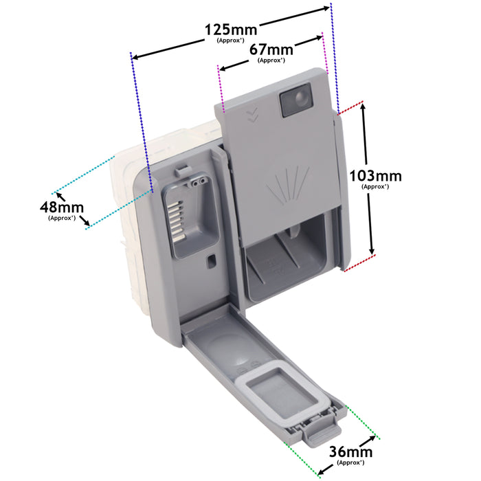 Detergent Tablet Dispenser Drawer Slide Door For Logik LDW60W22 Dishwashers 42173012