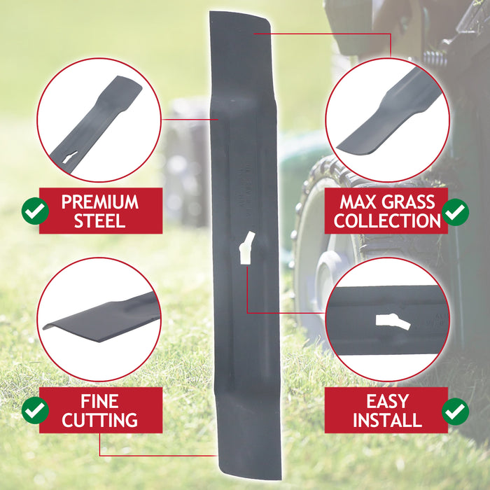 Metal Blade for McGregor MER1232 M3E1233RA Lawnmower (32cm) + Fixing Screw