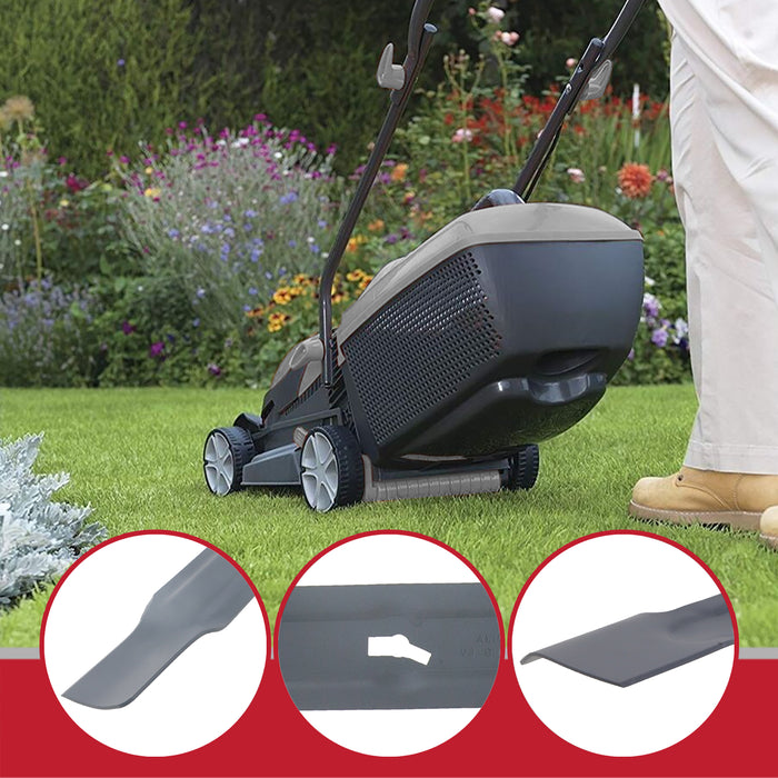 Metal Blade for Ozito ELM-1250U Lawnmower (32cm) + Drill Sharpener Attachment
