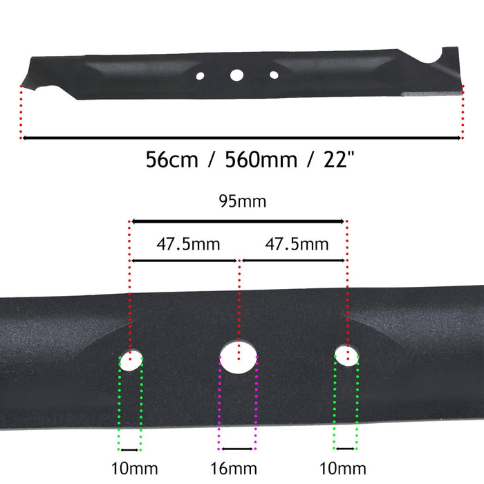 Blade for Hayter Harrier 56 560 561 Pro Toro Lawnmower 22" 56cm HI Lift 340015 + Balancer