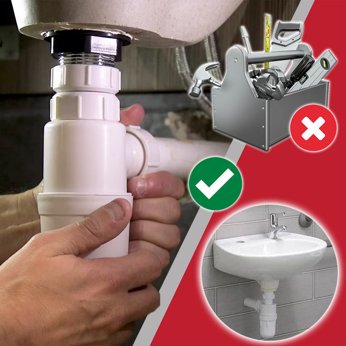 Waste Bottle Trap 32mm 1-1/4" Basin Bidet Urinal Bathroom Kitchen Sink 75mm Seal