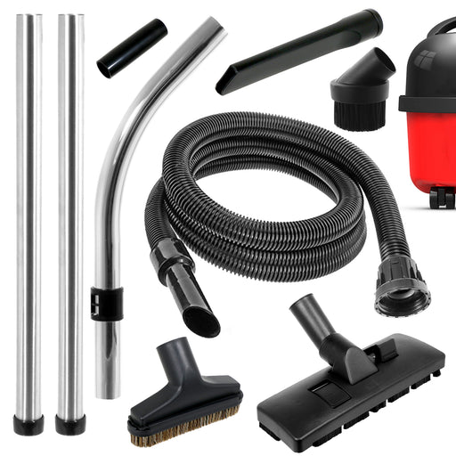 SPARES2GO 2.5m hose and tool kit for Numatic Henry Hetty vacuum – full kit overview