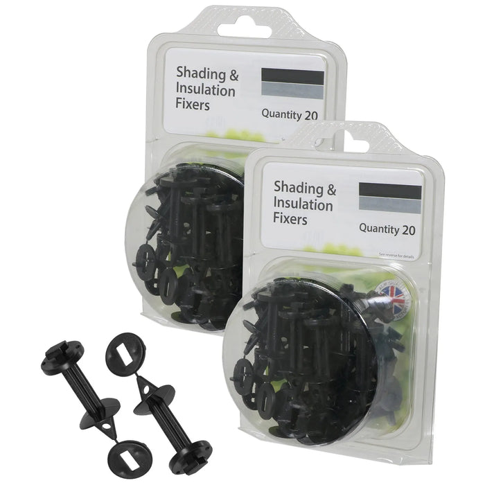Greenhouse Insulation Shading Fixers Bubble Wrap PVC Plastic Frame Clips (Pack of 40)