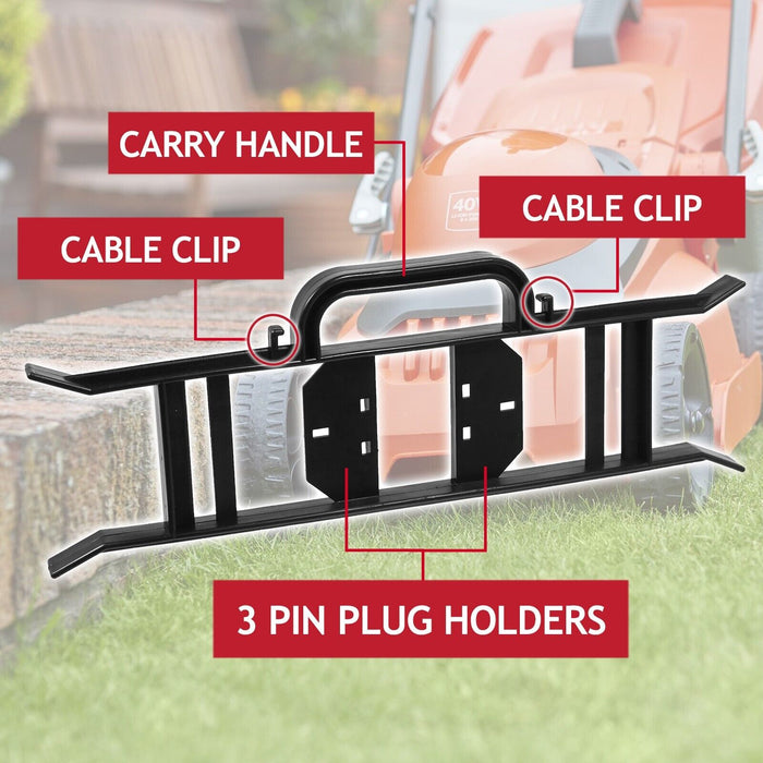 Universal Cable Tidy H Frame Bracket Extension Power Lead Wire Storage Winder (360mm x 125mm)