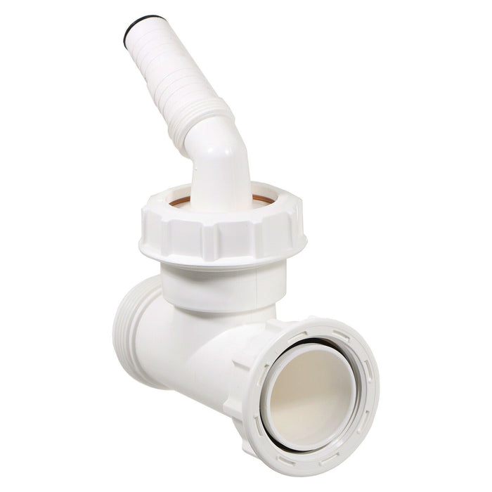 Appliance Trap Adaptor 40mm 1 1/2" Washing Machine Dishwasher Waste Pipe Tee + Clip Kit