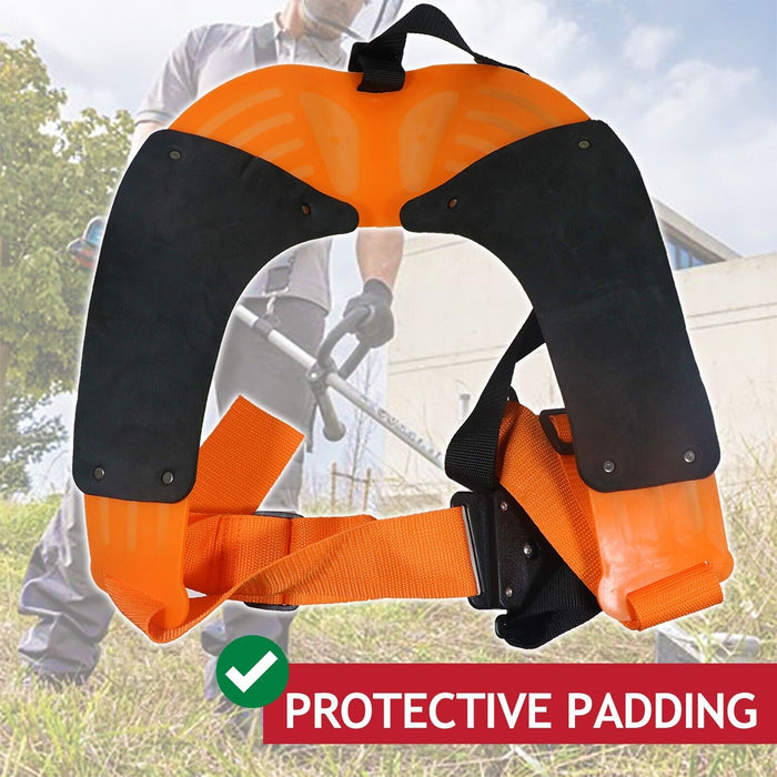 Universal Double Harness Brushcutter Strimmer Trimmer Heavy Duty Padded Support (One Size)