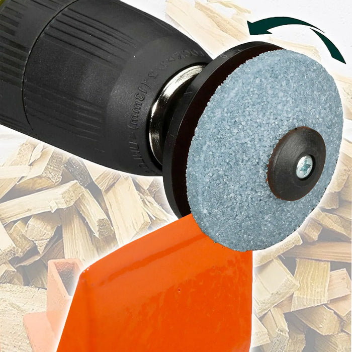 Kindling Splitter Firewood Log Mounted Wedge Splitting Base + Drill Blade Sharpener Attachment Kit