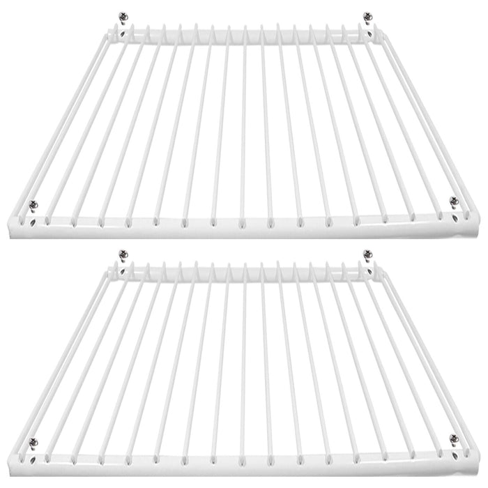 Large Fridge Shelf for HAIER Adjustable White Plastic Coated Shelves (Pack of 2, 425mm - 670mm x 320mm)
