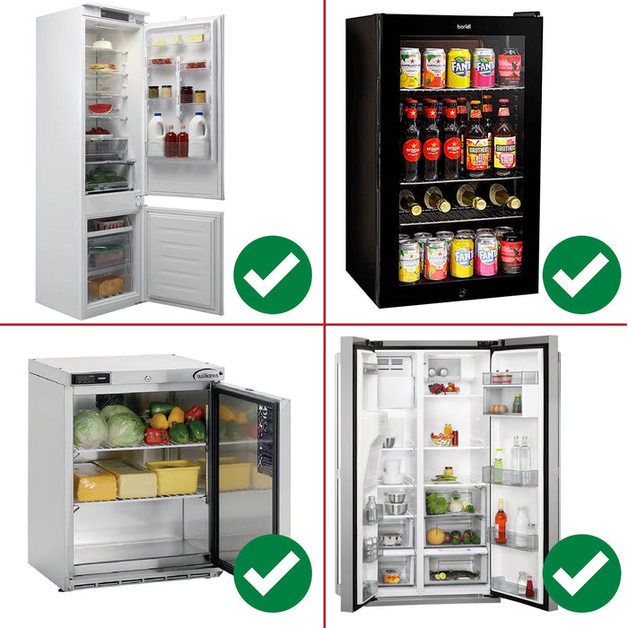 Fridge Shelf for Hisense Refrigerator Freezer Adjustable White Plastic Coated Extendable Arms (Large, 425mm - 670mm x 320mm)