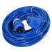 16A Extension Lead 14m 240V 1.5mm Extra Long Outdoor Construction Site Generator Power Cable (Blue)