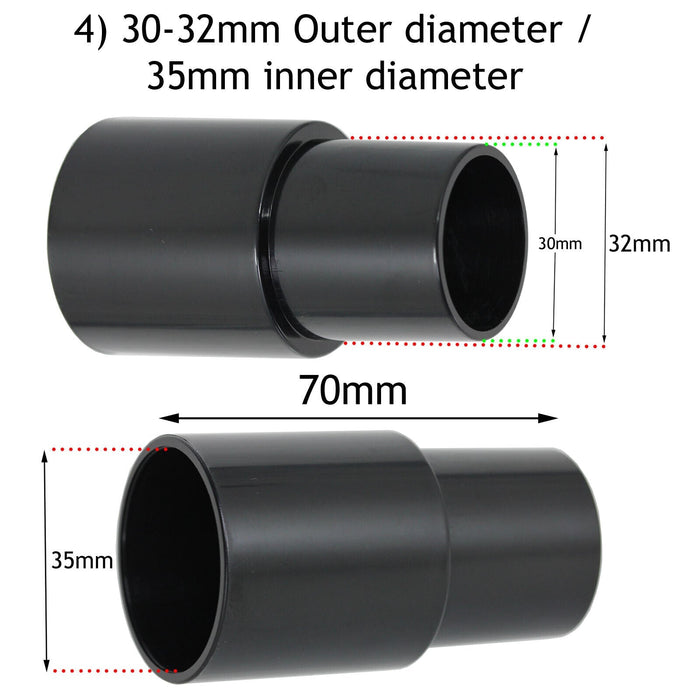 Tool Adaptor for Milwaukee Adapter Dust Port Hose Sander Saw 32 35 38 mm x 6