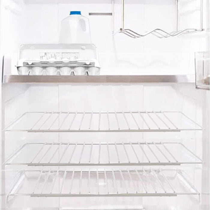Universal Large Fridge Shelf Adjustable White Plastic Coated Shelves (Pack of 2, 425mm - 670mm x 320mm)