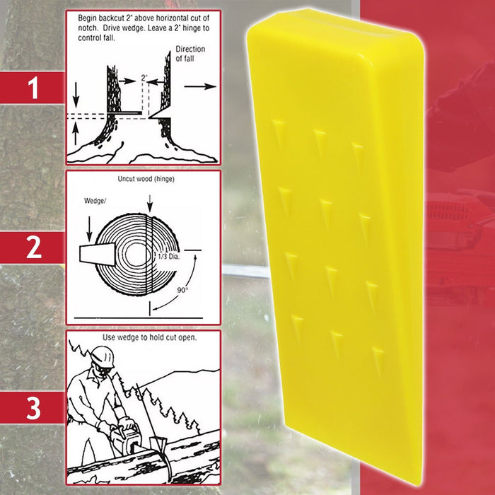 Tree Felling Wedge Heavy Duty Chainsaw Log Wood Cutting Cleaving Block Tool (8")