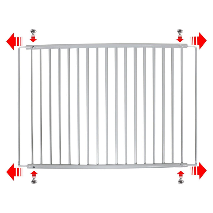 Large Fridge Shelf for HAIER Adjustable White Plastic Coated Shelves (Pack of 2, 425mm - 670mm x 320mm)