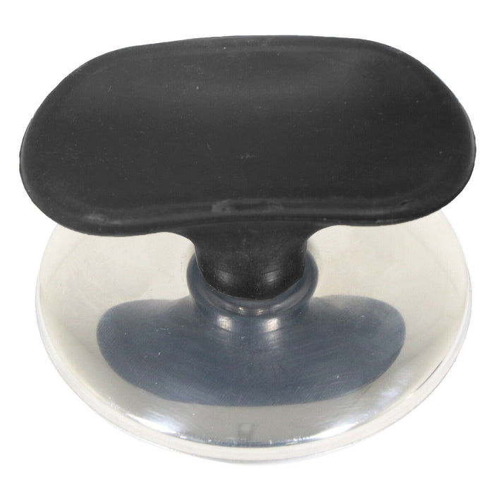 Universal Pan Lid Handle 6cm Saucepan Slow Cooker Steamer Pot Knob (Black / Chrome Silver)