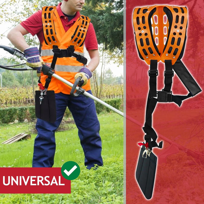 Universal Safety Harness Brushcutter Strimmer Trimmer Heavy Duty Padded Support (One Size)