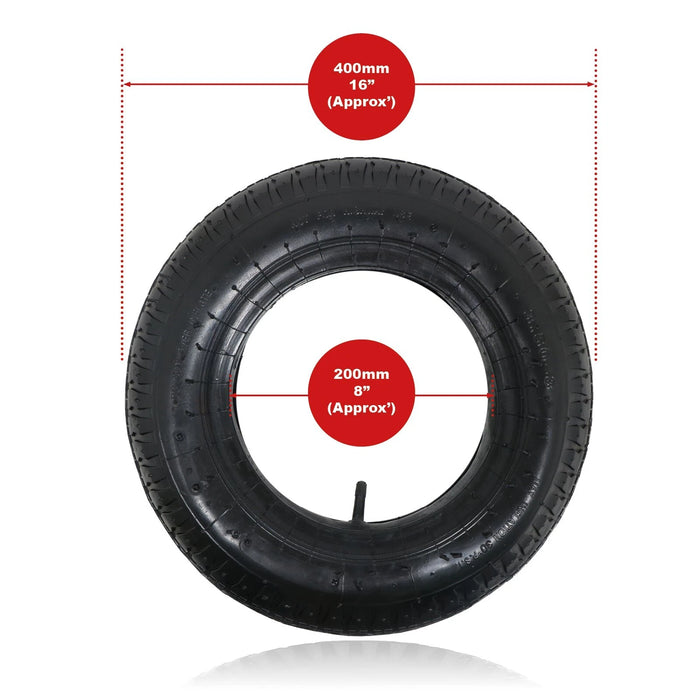 Wheelbarrow Tyre and Inner Tube Barrow Tire 4.00 - 8 4.80-8 Innertube + Sealant