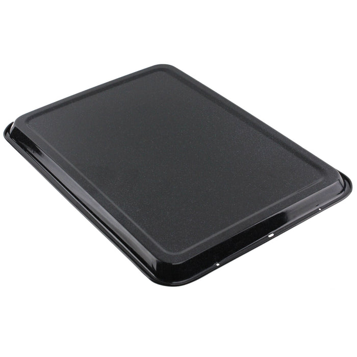 Enamel Oven Baking Tray Large Sheet Raised Shallow Non Stick Pan 417 x 300mm x 2