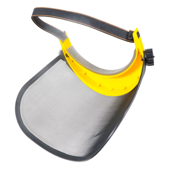 Full Face Protective Shield Strimming Trimming Chainsaw Garden Metal Mesh Visor (One Size, Adjustable Headband)