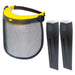 Log Splitter Face Shield Kit Wood Timber Splitting Log Chisel Wedges (Pack of 2) + Protective Mesh Visor Set
