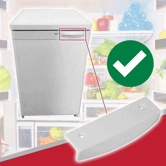 Door Handle for Bosch Fridge Freezer Refrigerator Replacement Handgrip (White, 145mm, Pack of 2 Handles)